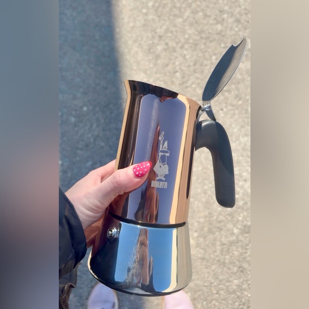 Bialetti Venus 6 Cup Espresso Maker Stainless Steel Copper Induction Rose Gold - Picture 9 of 10